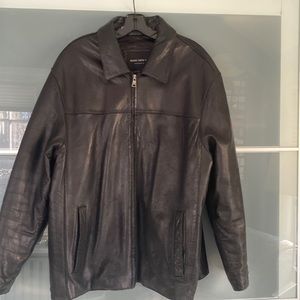 Andrew Marc Zip Up Leather Jacket